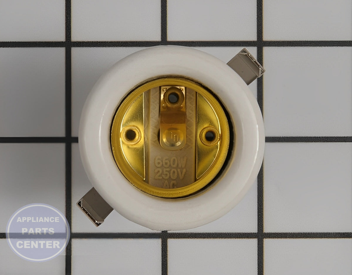 Light Socket W10856866 - Side view with precise measurements for perfect fit