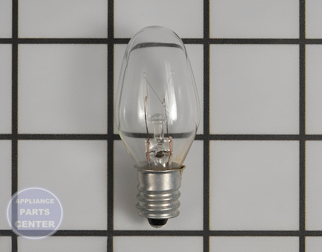 WHIRLPOOL REFRIGERATOR LIGHT BULB W10857122 - Main view showing 7W brightness for various models