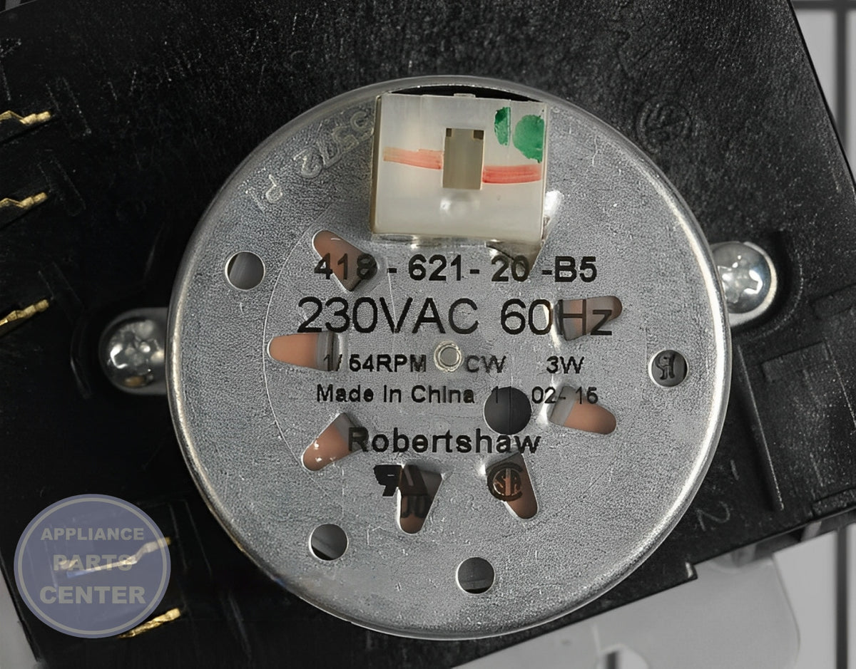 WHIRLPOOL TIMER W10857610 - Side view with high-quality circuit board