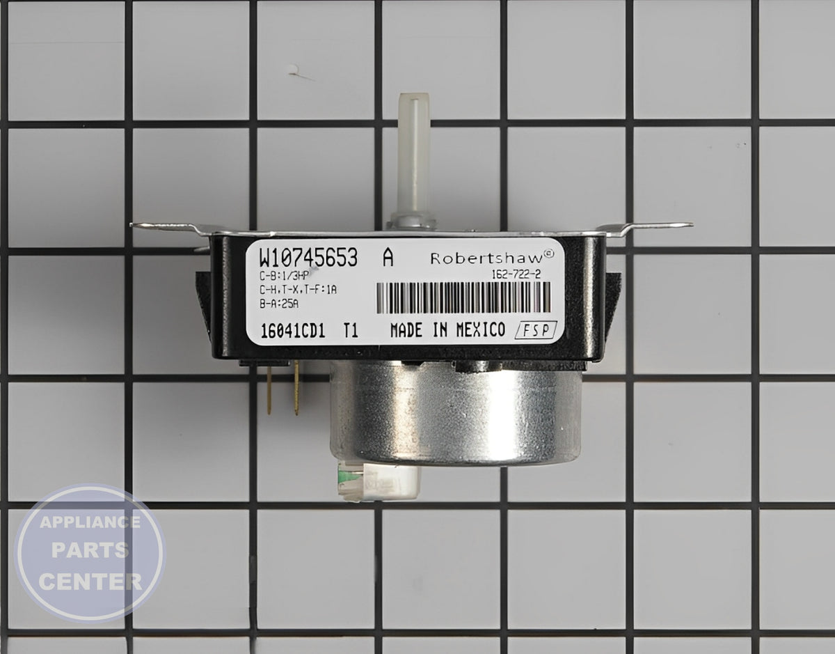 WHIRLPOOL TIMER W10857610 - Installation in WPL Dryer showing mounting points