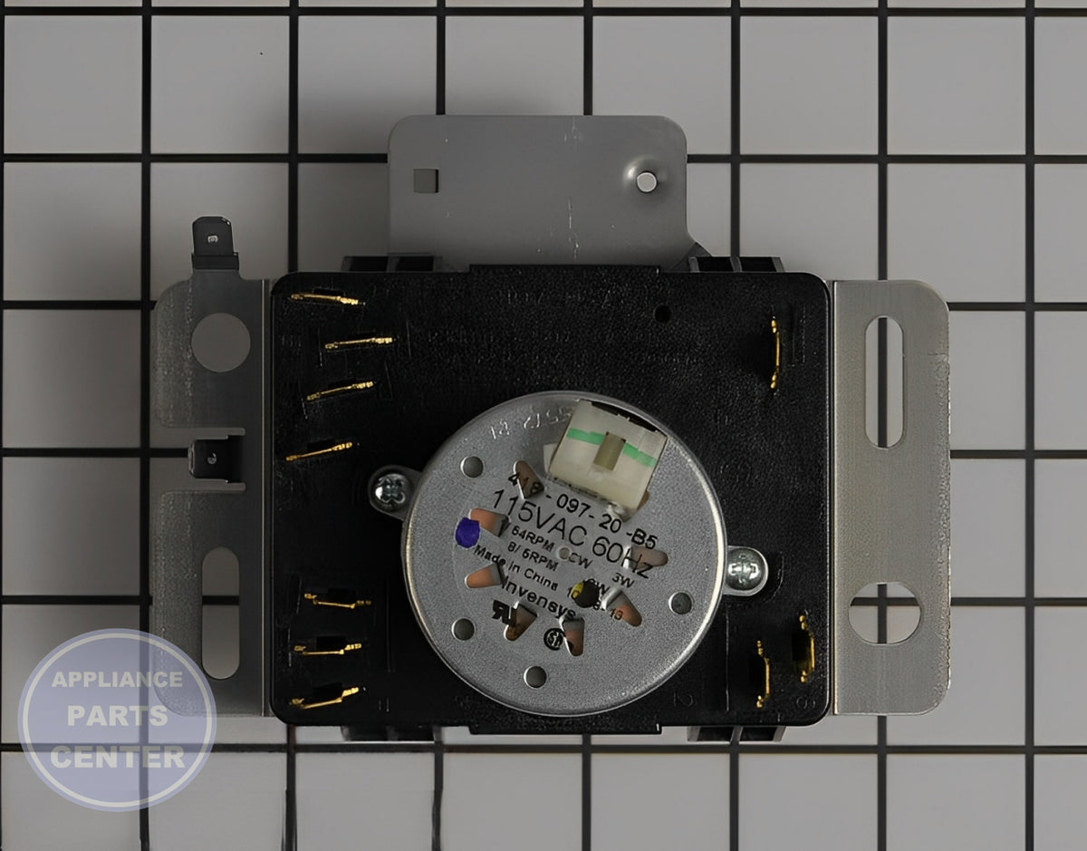 WHIRLPOOL TIMER W10857611 - Main view showing precise cycle timing for W10436306 and W10745654