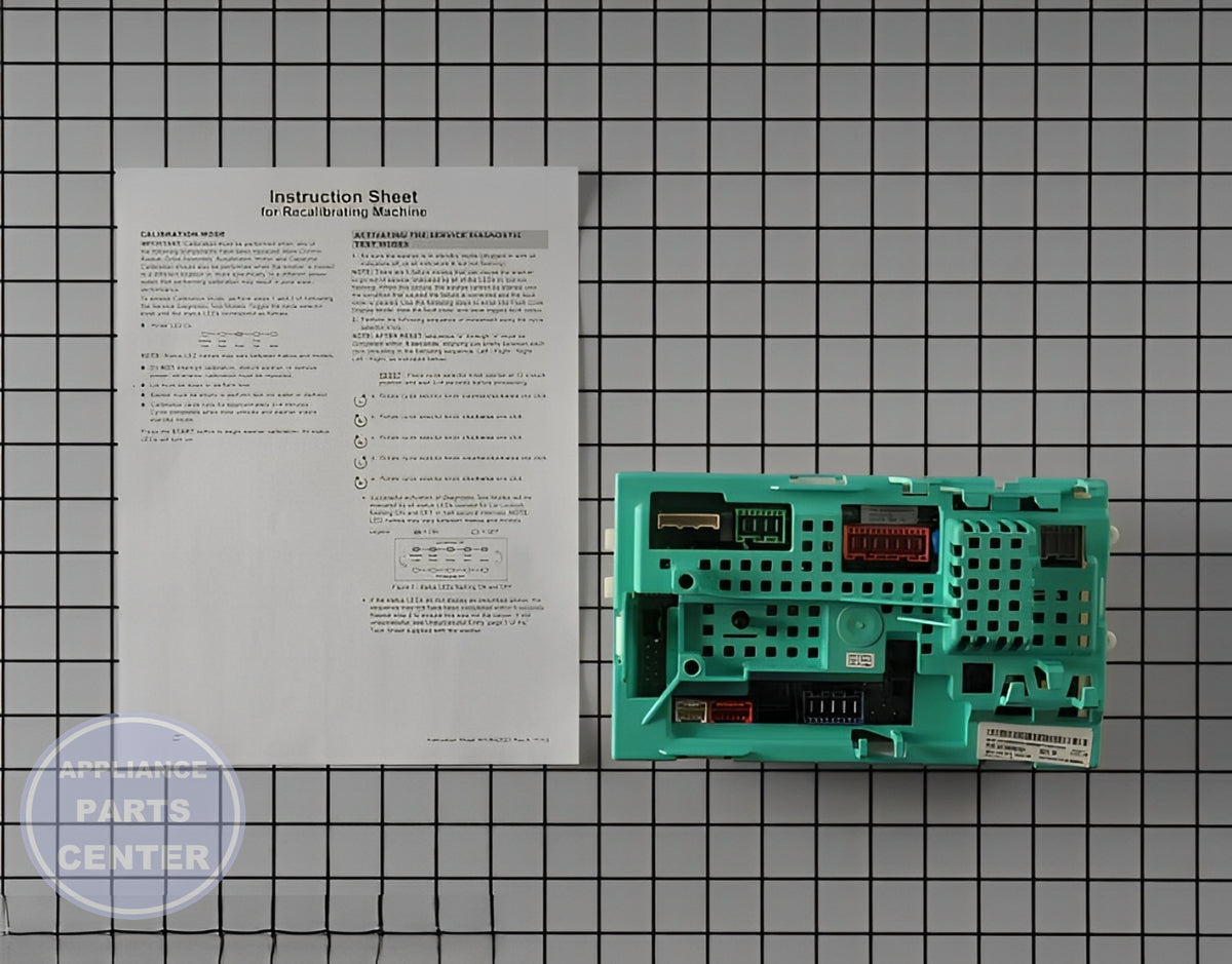WHIRLPOOL ELECTRIC CONTROL BOARD W10860464 - Side view with precise technical measurements