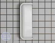 WHIRLPOOL DRYER WHITE DOOR HANDLE W10861225 - Main view showing sturdy design for WPL Dryer