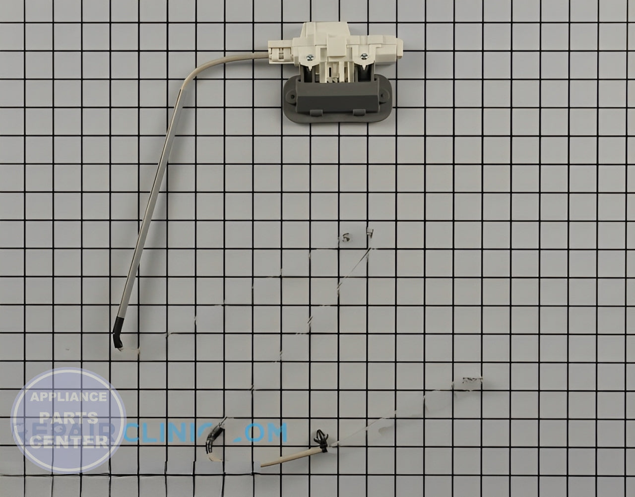 WHIRLPOOL DOOR LATCH W10861642 - Detailed view of sturdy latch construction