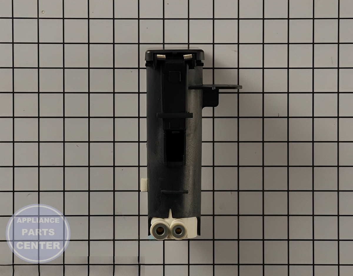 WHIRLPOOL WATER FILTER HOUSING W10862460 - Installation in WPL Refrigerator showing easy mounting points