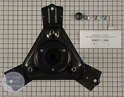 Tub Support W10863713 - Side view with precise measurements of X inches in height and X inches in diameter