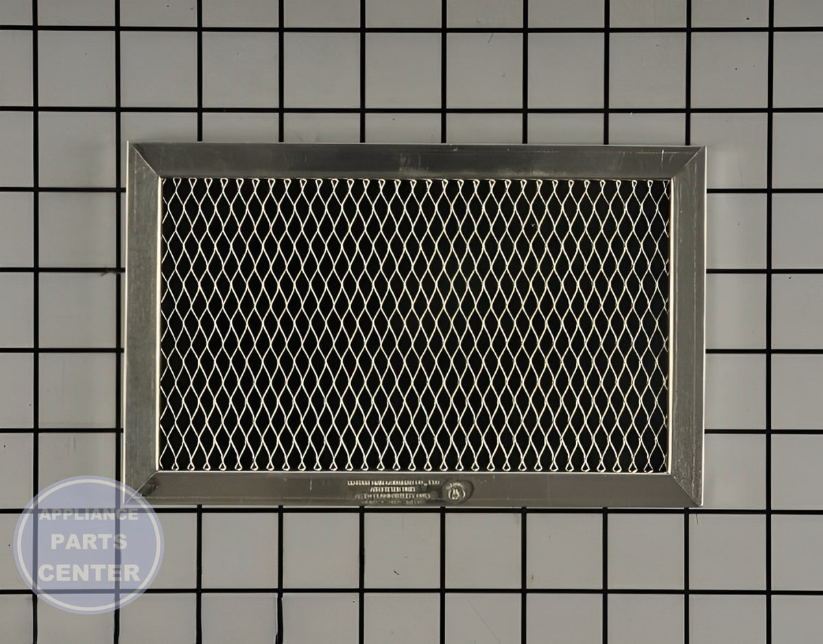 Charcoal Filter W10864204 - Side view with precise measurements