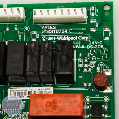 CNTRL-ELEC W10864269 - Detailed view of circuit board and timer technical details