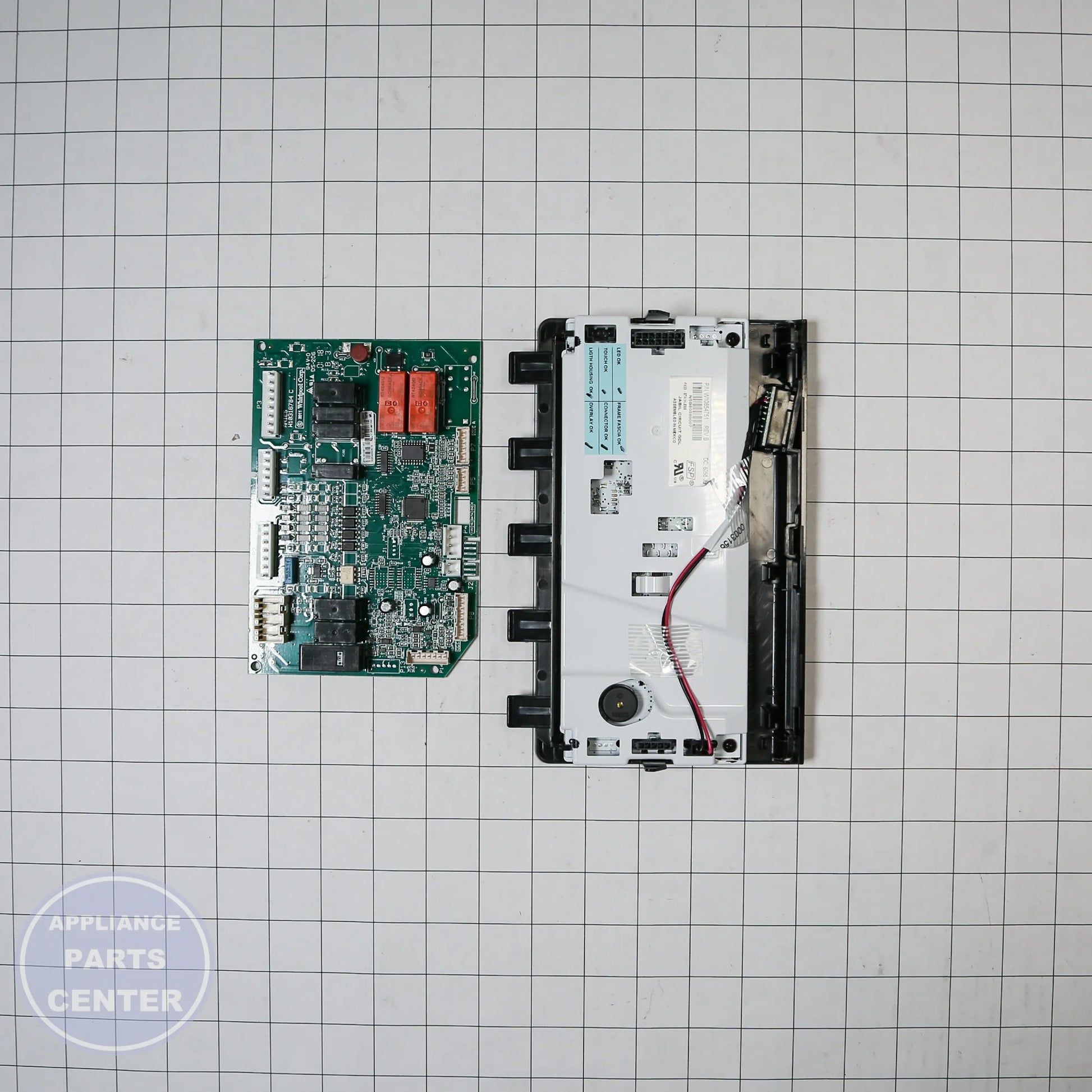 WPL CNTRL-ELEC W10865879 - Installation in WPL model showing key mounting points