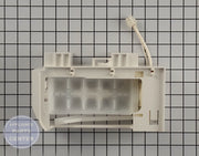 WHIRLPOOL REFRIGERATOR ICE MAKER ASSEMBLY W10873791 - Main view showing crystal-clear ice production for compatible Whirlpool models