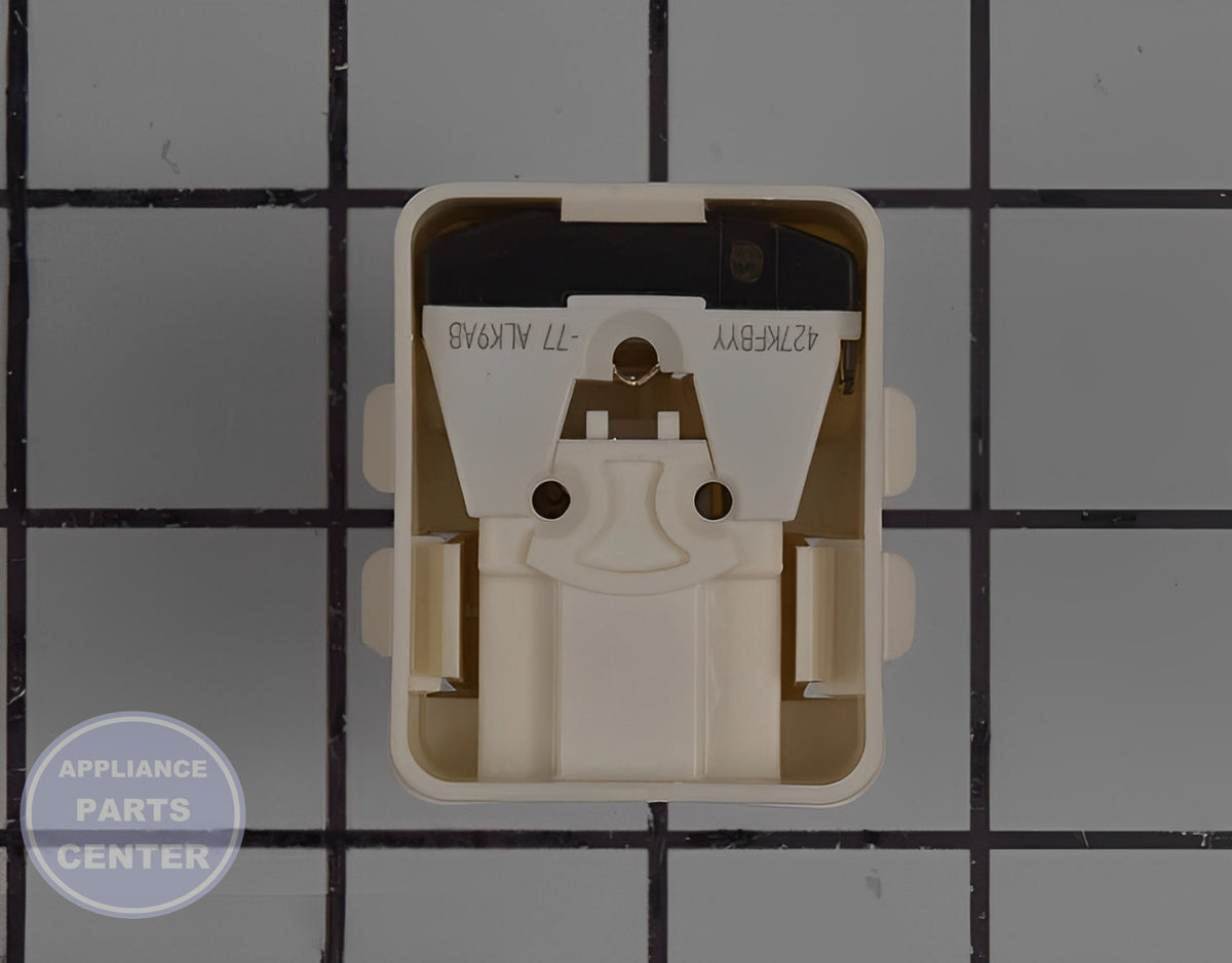 WHIRLPOOL START DEVICE W10873801 - Installation in WPL model showing key mounting points
