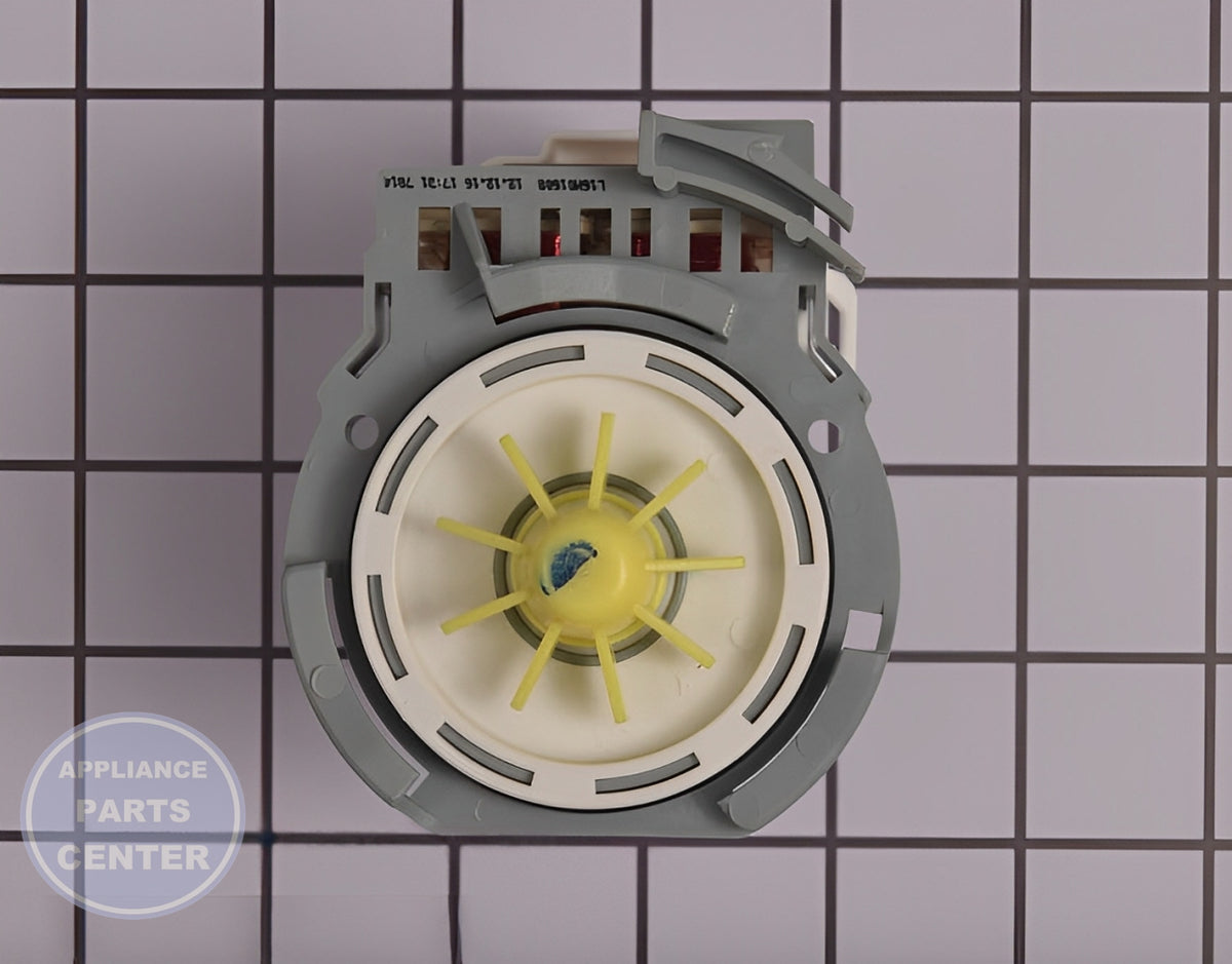 WHIRLPOOL DISHWASHER DRAIN PUMP W10876537 - Main view showing efficient water drainage for WPL Dishwasher models