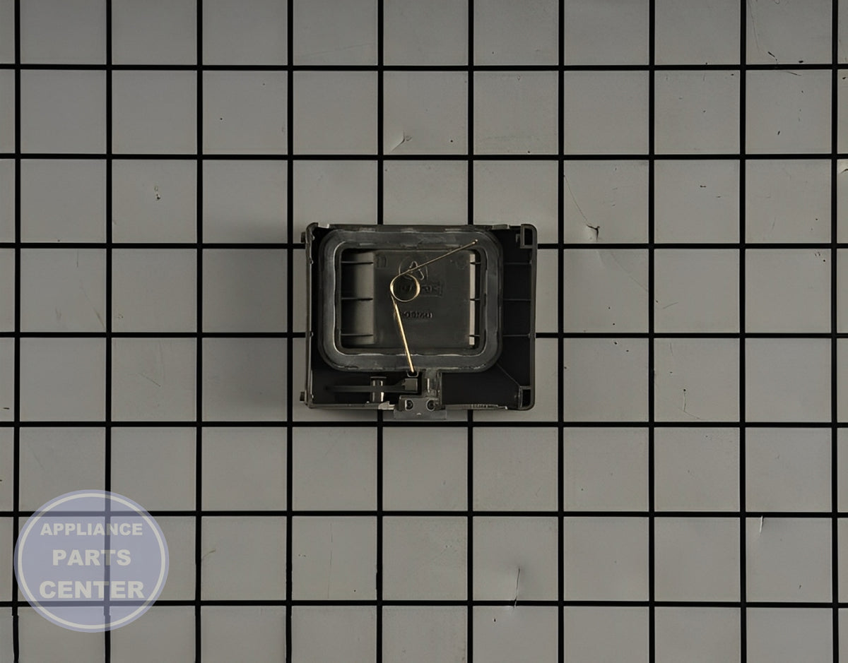 WHIRLPOOL DISHWASHER COVER W10888684 - Detailed view of dispenser cover technical details
