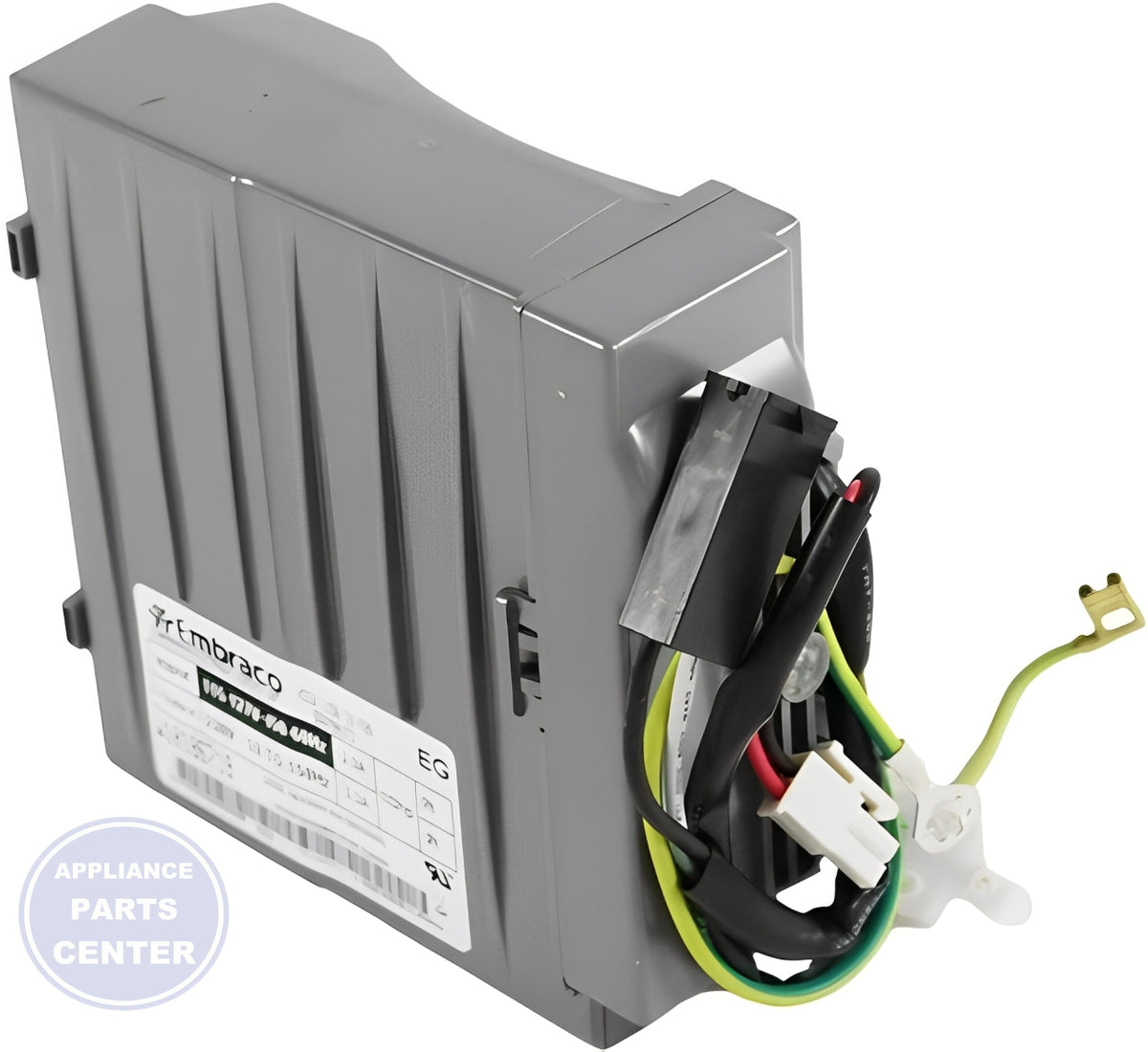 WHIRLPOOL REFRIGERATOR INVERTER BOX W10893917 - Side view with specific measurements