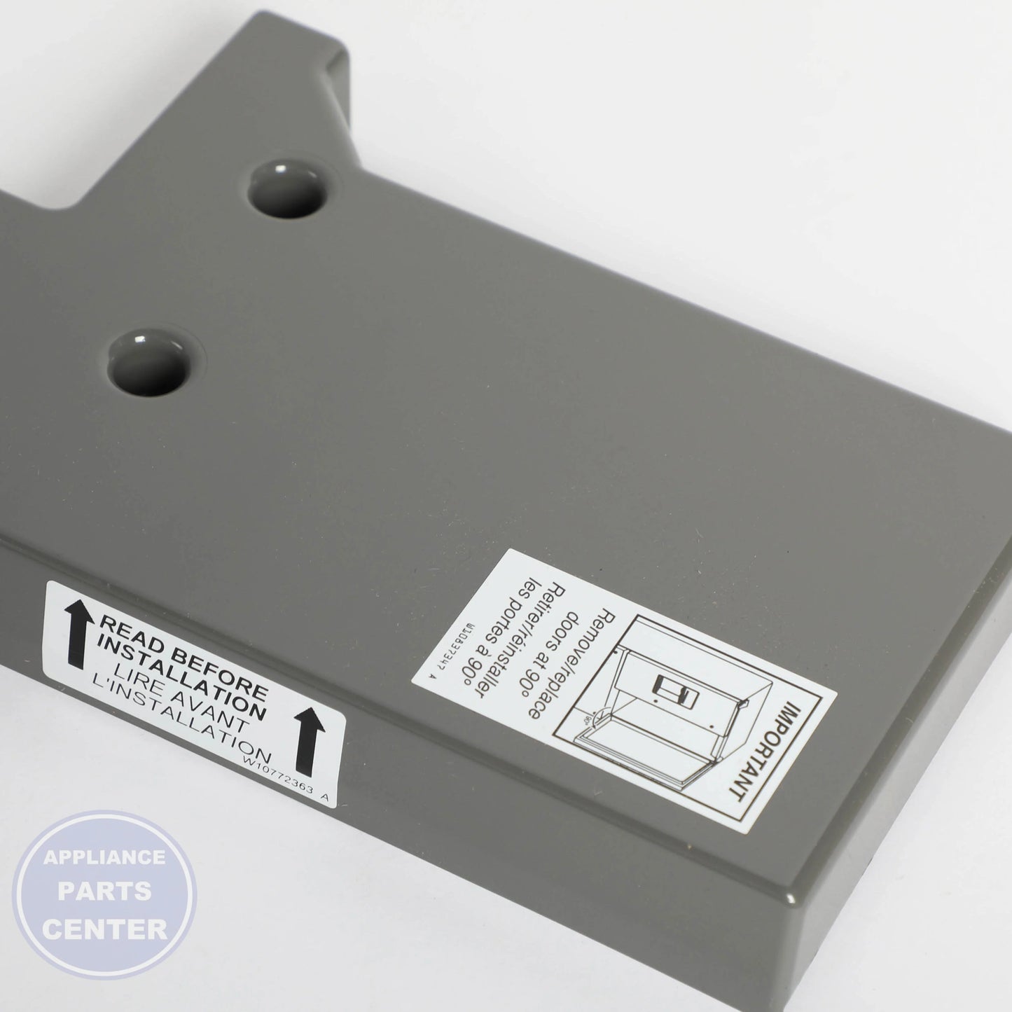 WPL COVER W10895492 - Installation in specific model showing mounting points