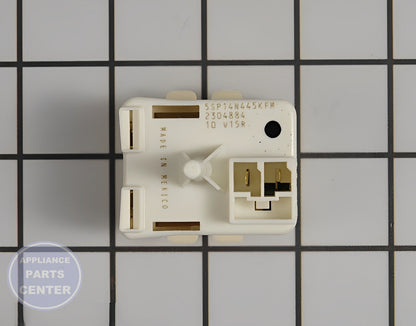 Amana Start Device W10896198 - Installation in Whirlpool model showing mounting points