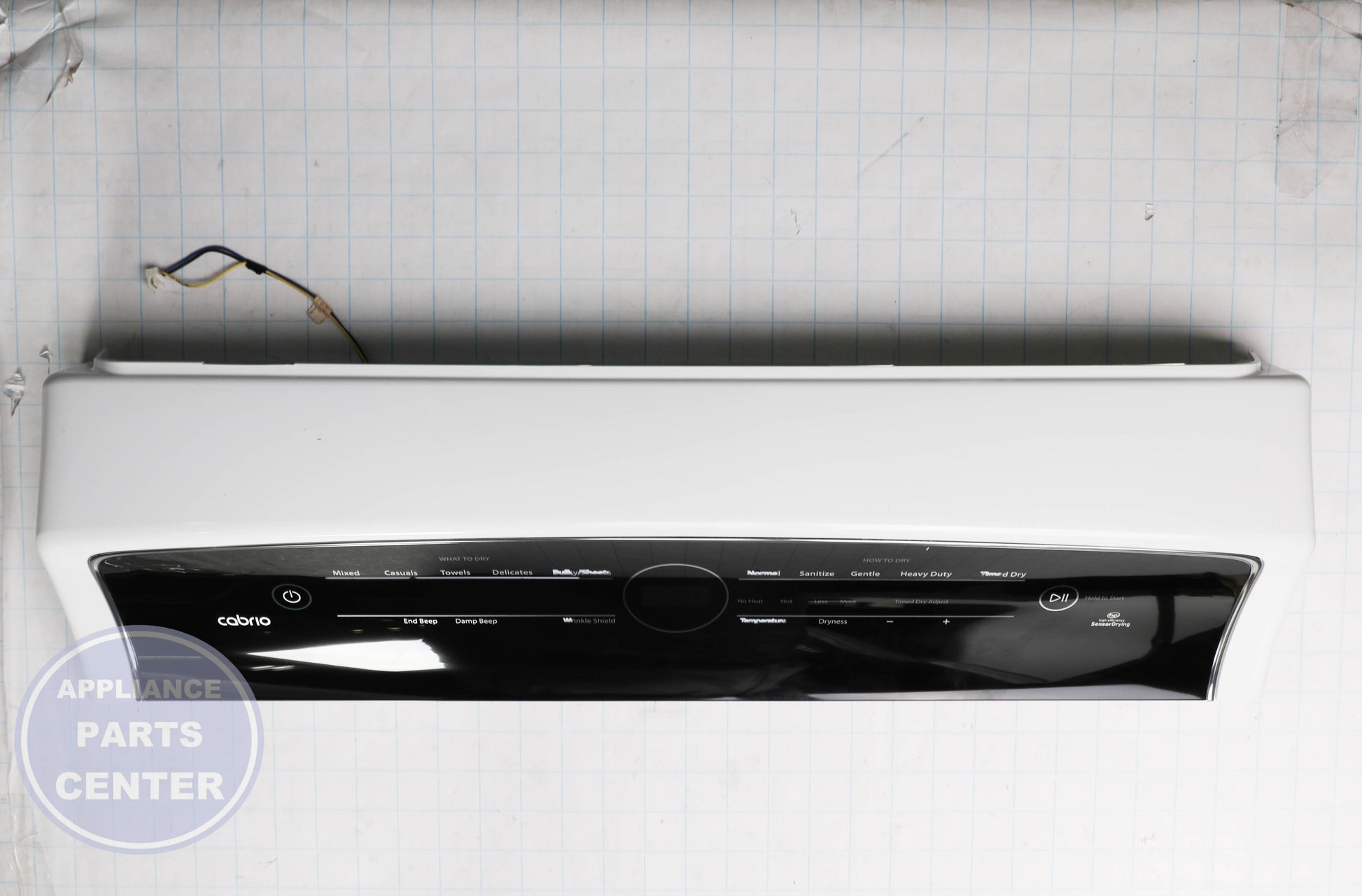 CONSOLE W10914511 - Side view with precise measurements