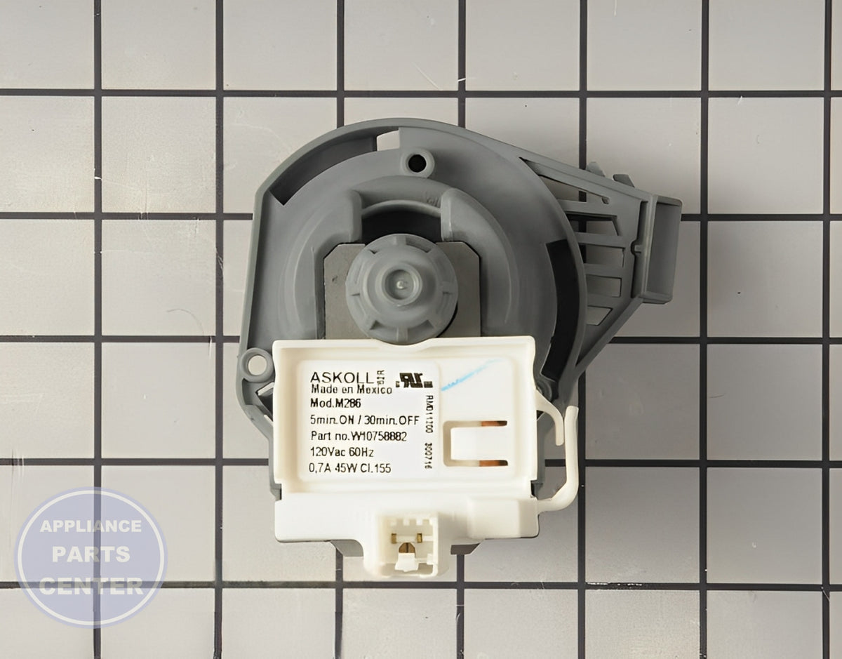 WHIRLPOOL DRAIN PUMP W10914557 - Detailed view of durable construction