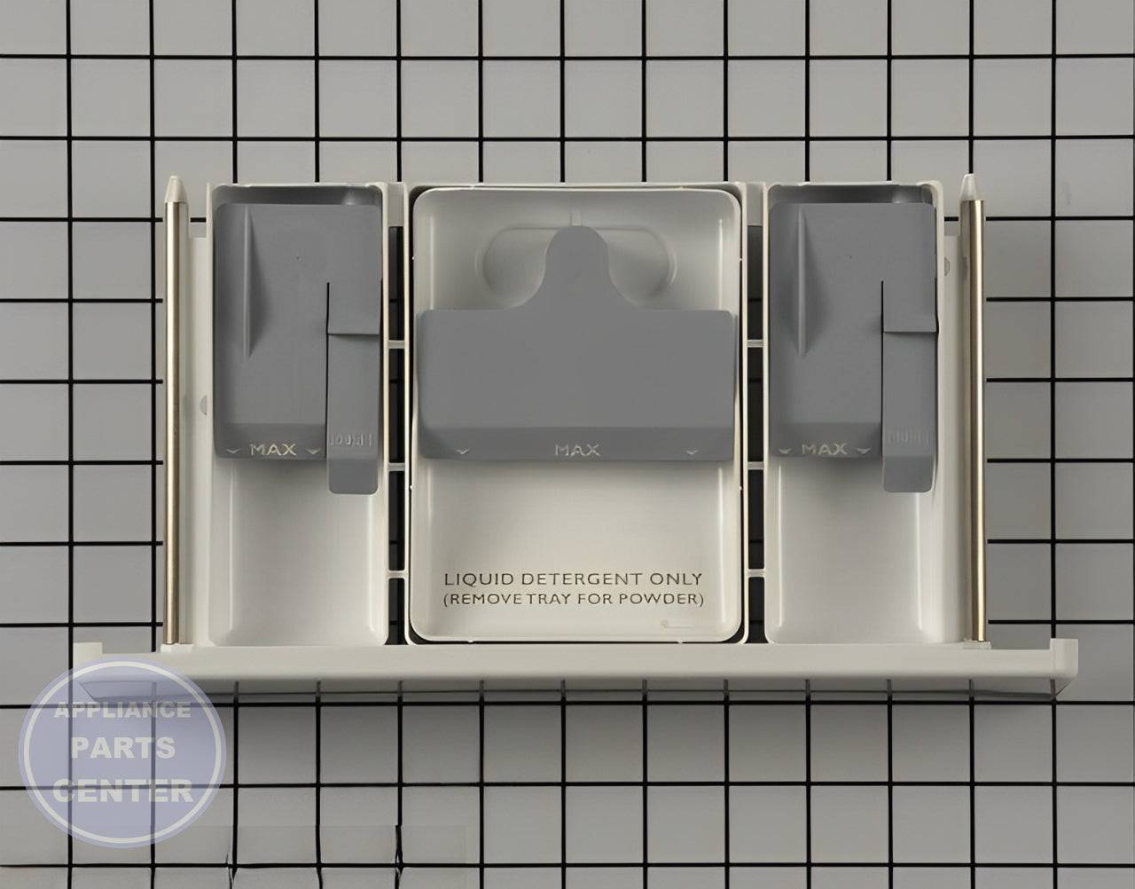 WHIRLPOOL WASHER DISPENSER DRAWER W10919352 - Main view showing precise detergent distribution for WPL Washing Machines