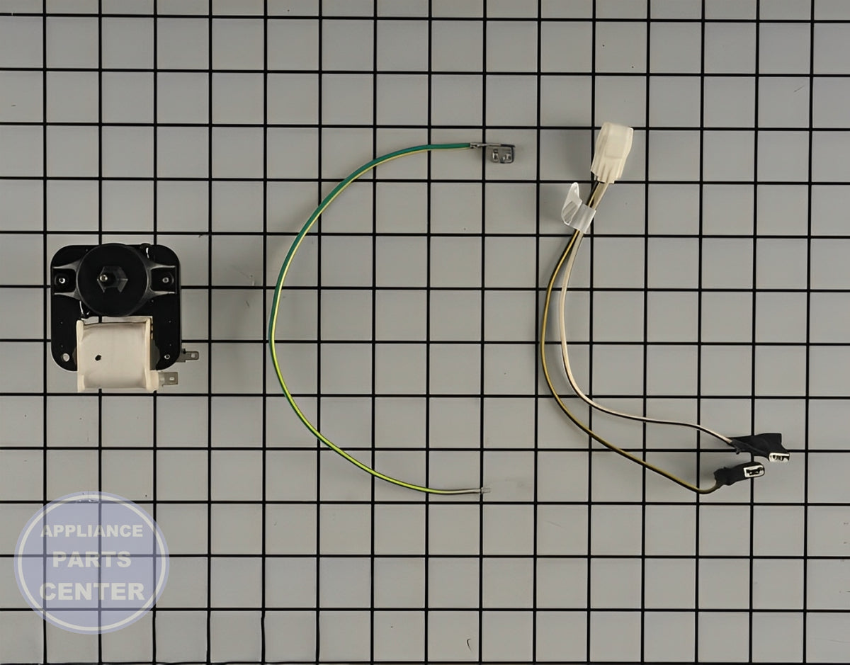 WHIRLPOOL REFRIGERATOR EVAPORATOR FAN MOTOR W11024089 - Installation in WPL Refrigerator showing key mounting points