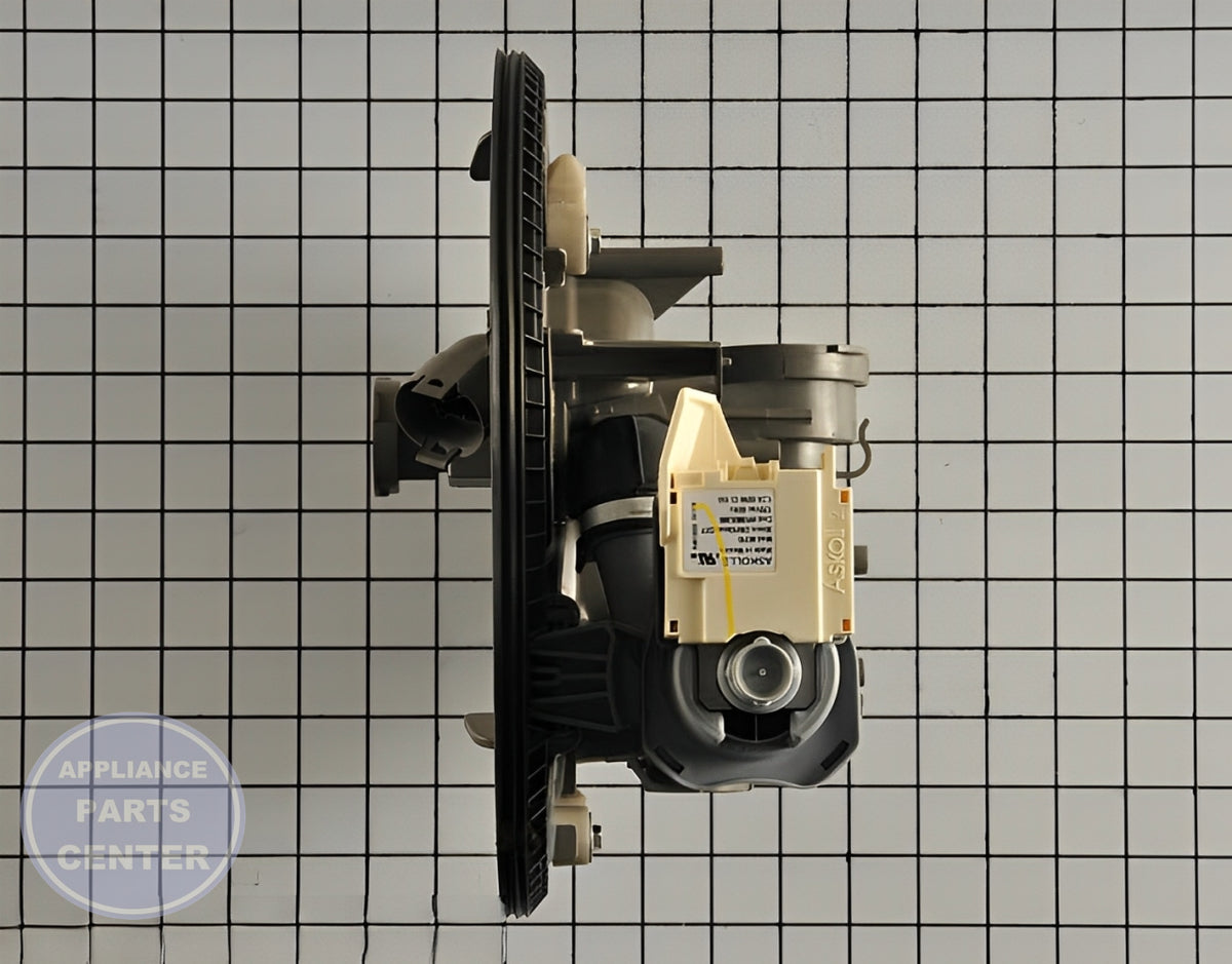 WHIRLPOOL DISHWASHER PUMP & MOTOR W11025157 - Installation in compatible model showcasing key mounting points