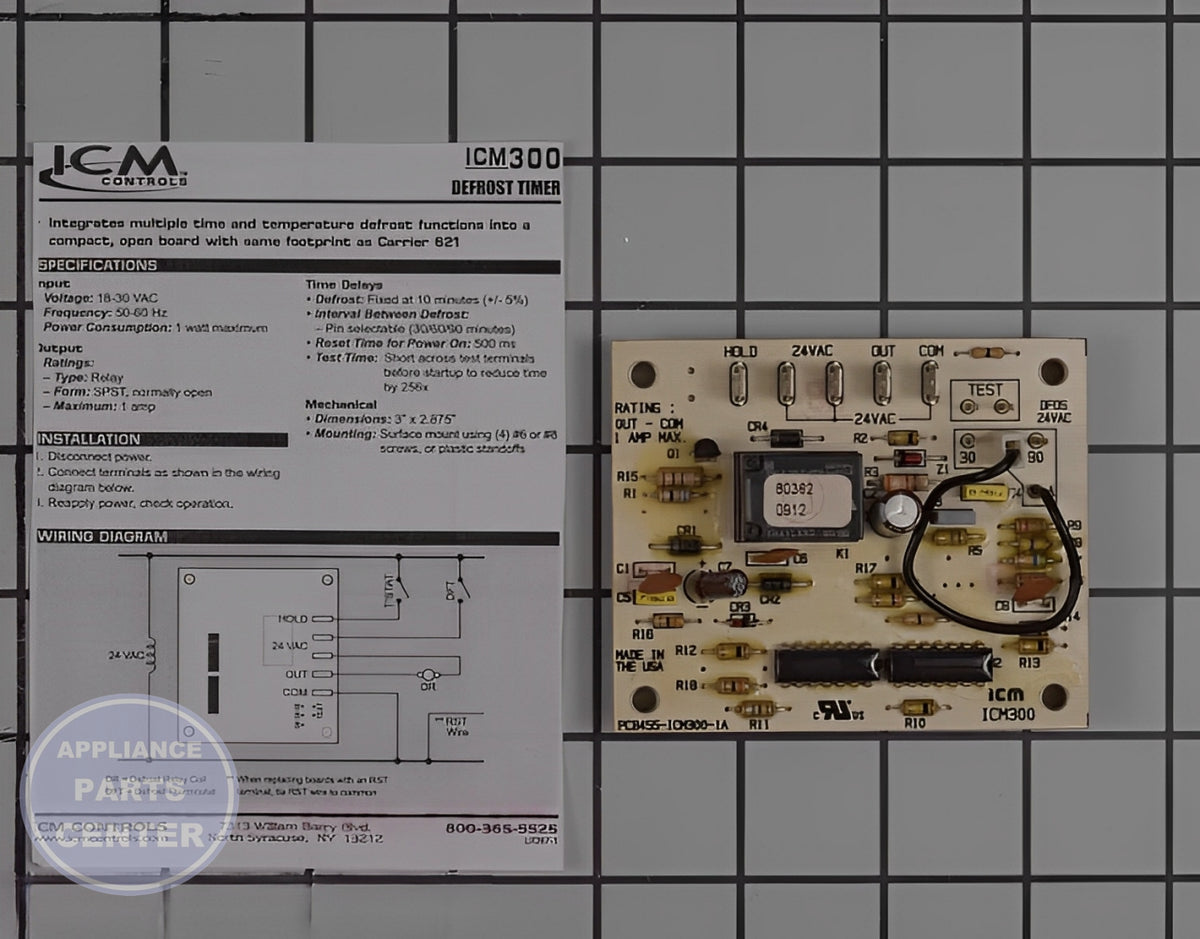 Control Board W11033329 - Side view with exact measurements