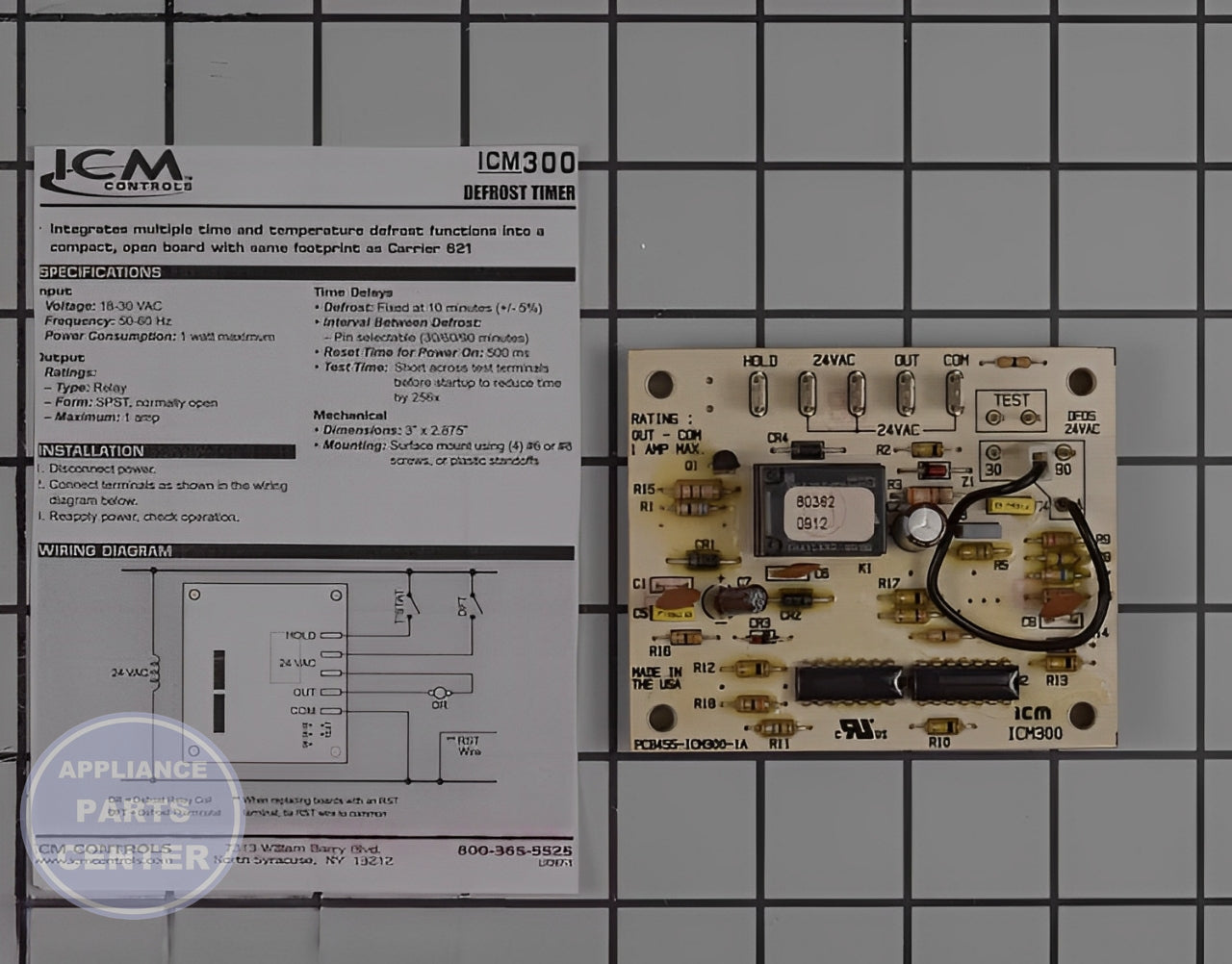 Control Board W11033329 - Side view with exact measurements
