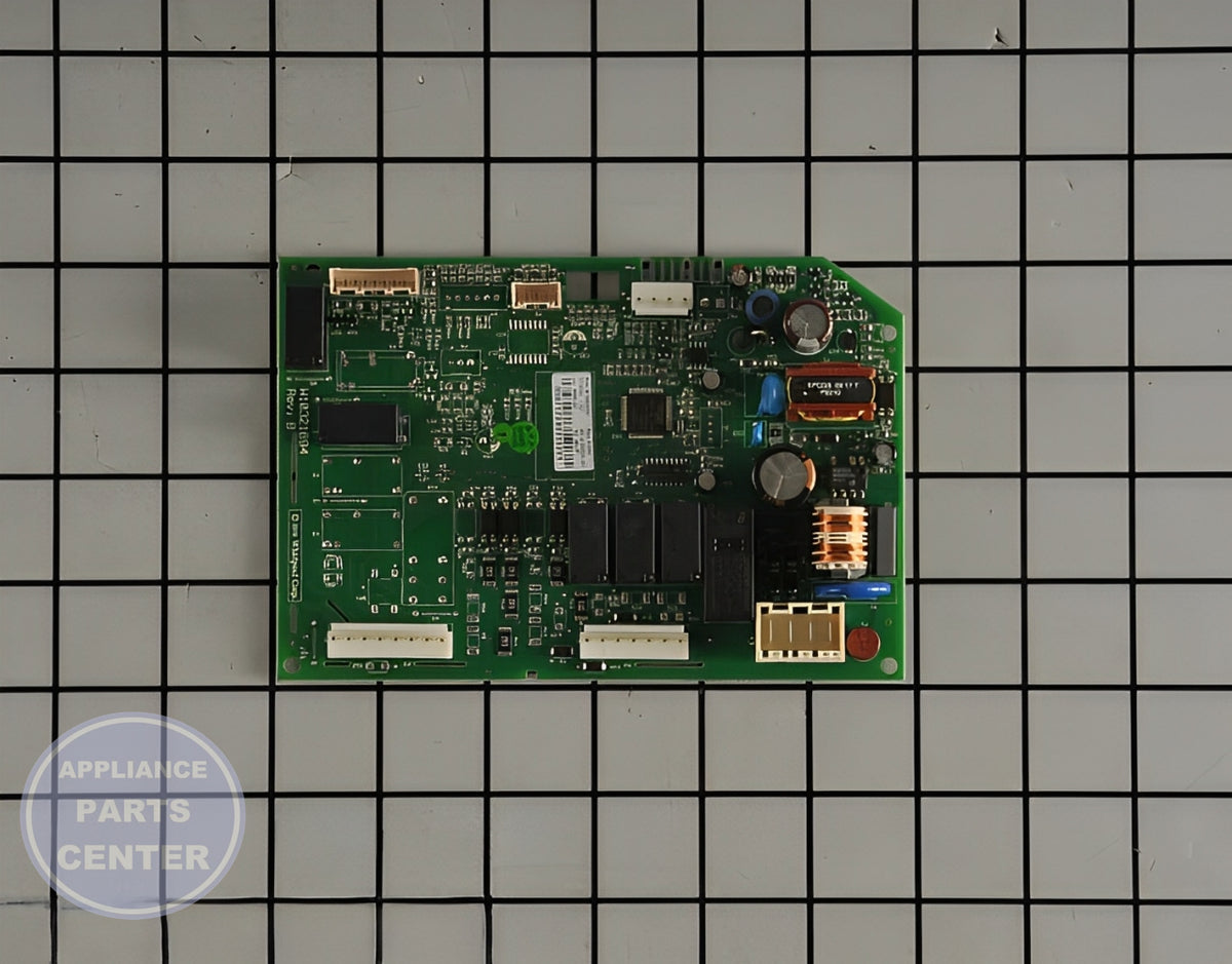 WHIRLPOOL REFRIGERATOR ELECTRONIC CONTROL BOARD W11035836 - Detailed view of the circuit board and timer