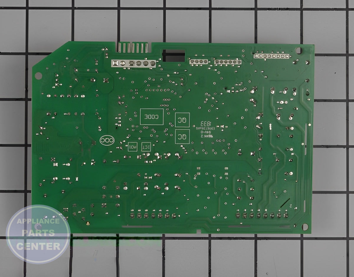 WHIRLPOOL REFRIGERATOR ELECTRONIC CONTROL BOARD W11035841 - Detailed view of the electronic components