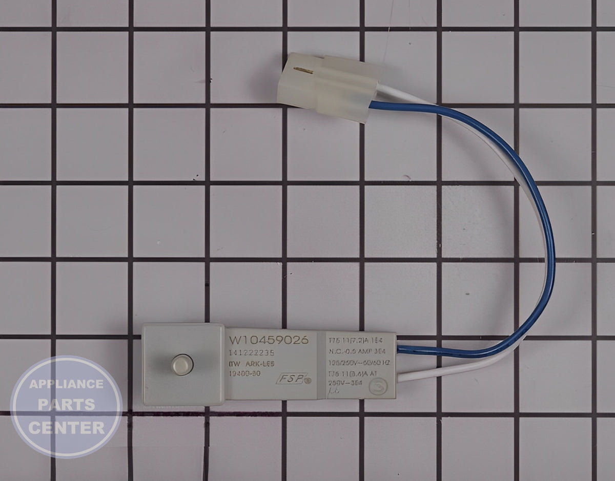 WHIRLPOOL DOOR SWITCH W11036551 - Main view showing heavy-duty construction for various WPL dryer models