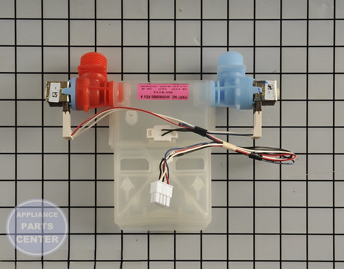 WHIRLPOOL WATER INLET VALVE W11038689 - Main view showing durable valve for efficient water control