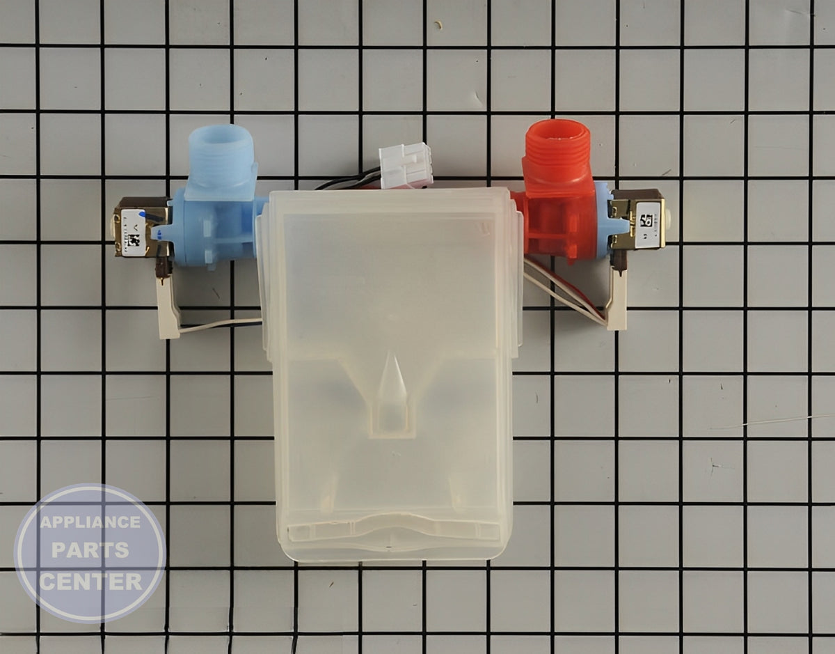 WHIRLPOOL WATER INLET VALVE W11038689 - Installation in WPL Washing Machine showing key mounting points