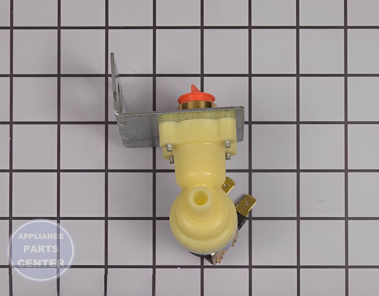 Water Inlet Valve W11082871 - Side view with 6 x 4 x 3 inches dimensions