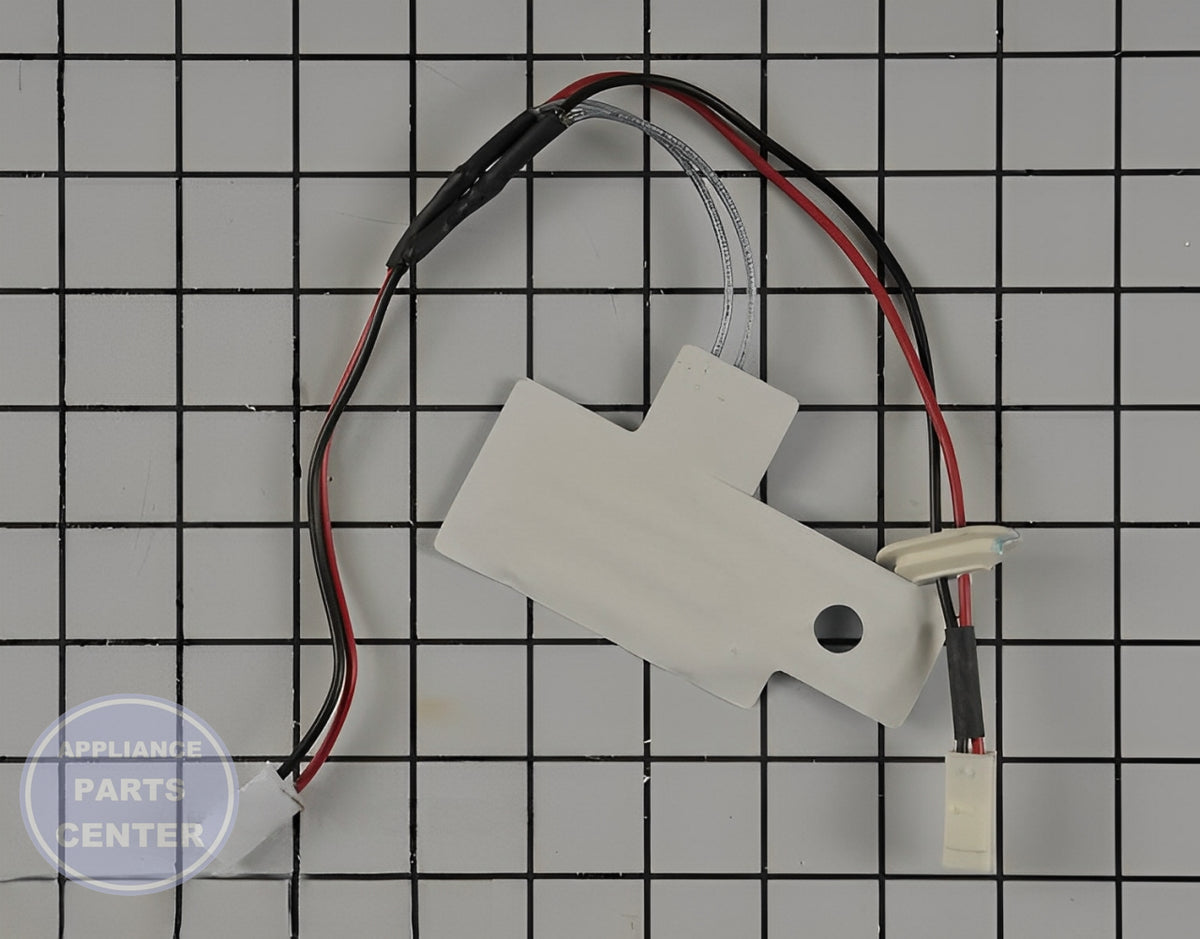 WHIRLPOOL REFRIGERATOR HEATER W11087201 - Side view with precise heating element specifications