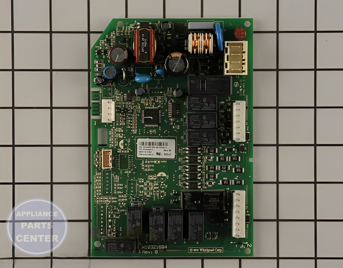 WHIRLPOOL REFRIGERATOR ELECTRIC CONTROL ASSEMBLY W11088499 - Main view showing circuit board for specific models