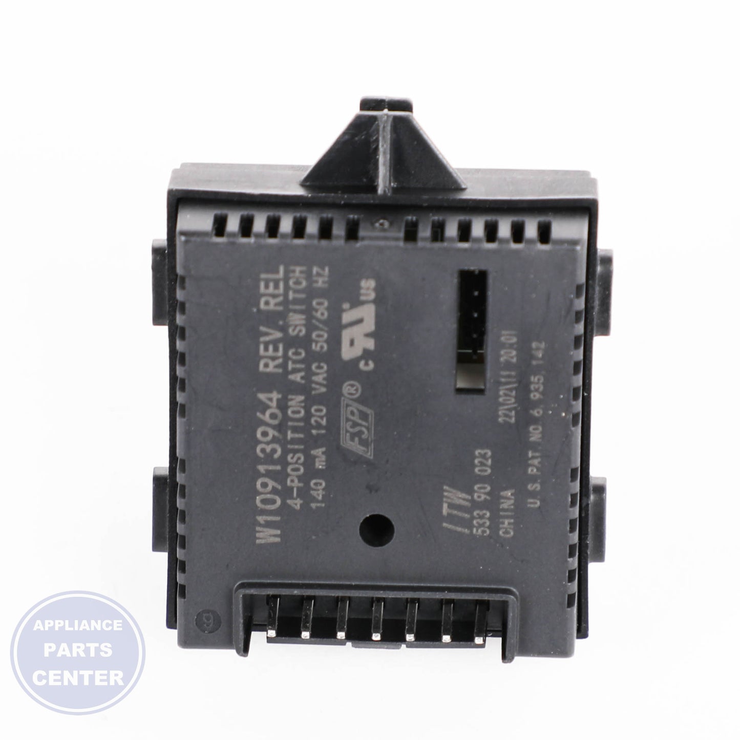 SWTCH-TEMP W11103599 - Side view with reliable construction and temperature regulation specs