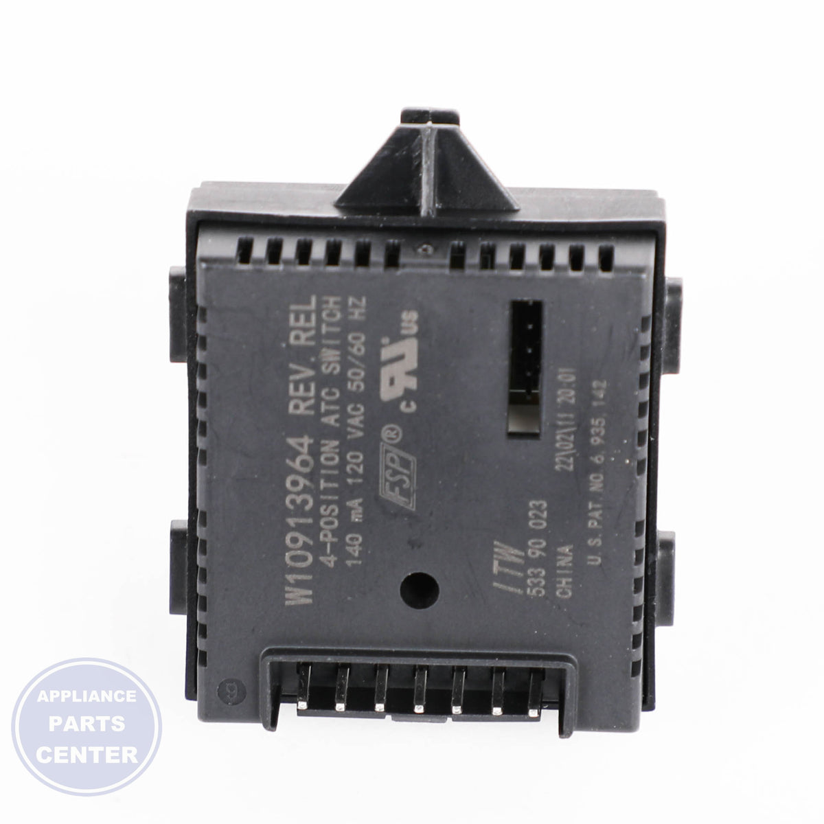 SWTCH-TEMP W11103599 - Side view with reliable construction and temperature regulation specs