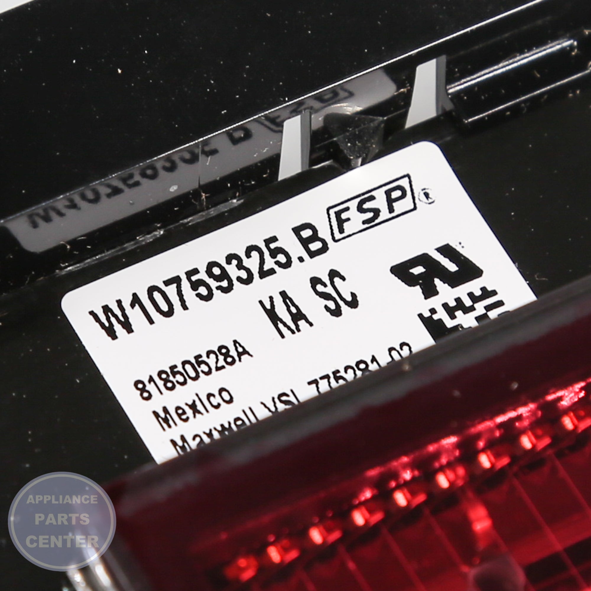 WPL CNTRL-ELEC W11105615 - Installation in Whirlpool model showing key mounting points