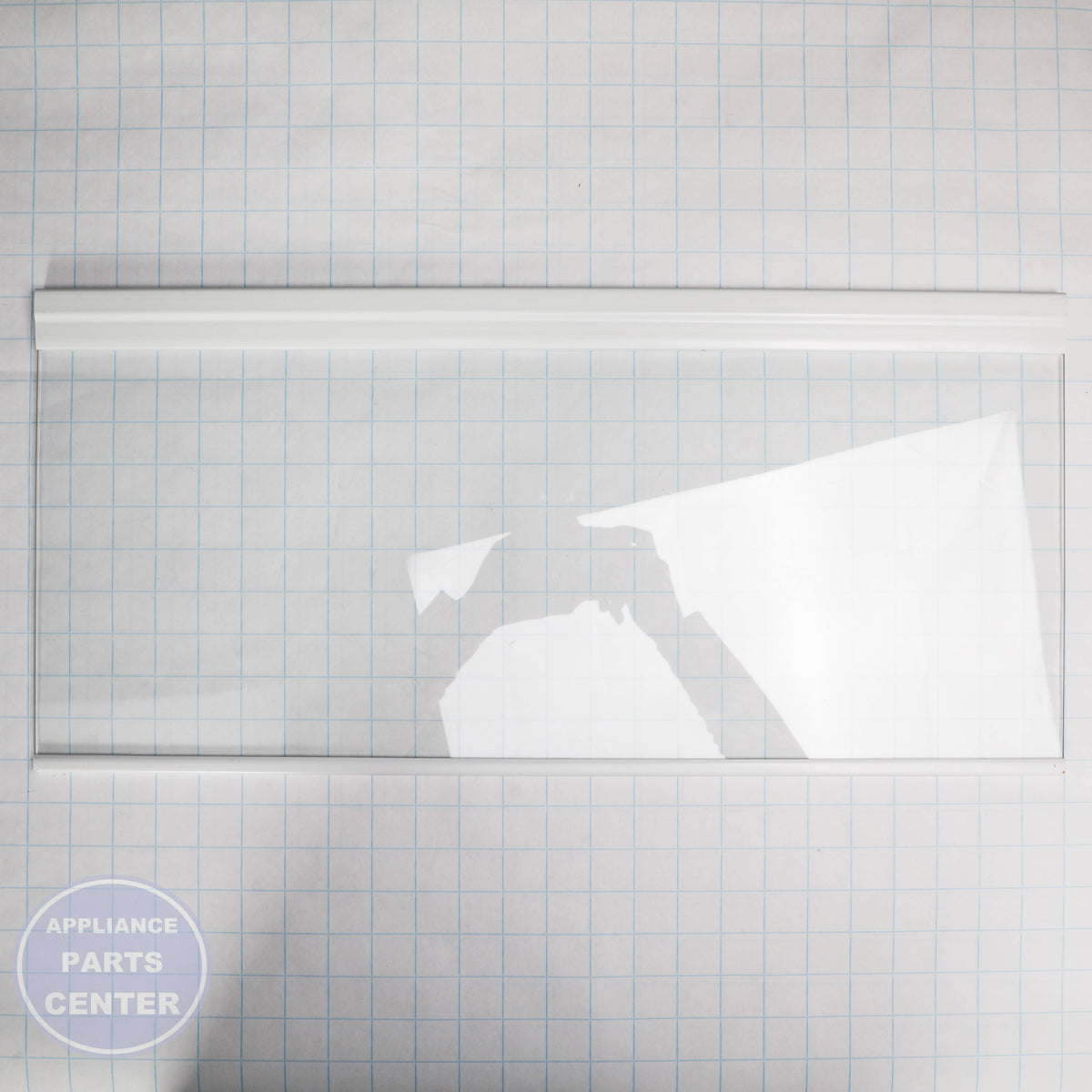 SHELF-GLAS W11105826 - Side view with durable glass and specific measurements