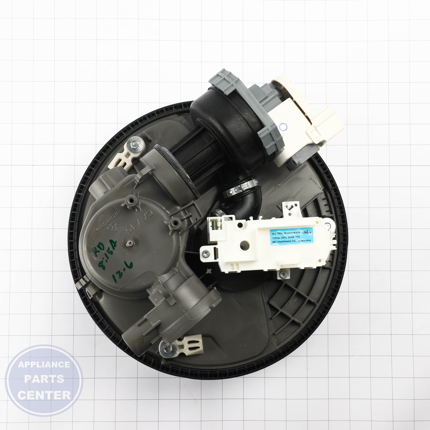 WPL PUMP&MOTOR W11105853 - Installation in W10917113 showing key mounting points