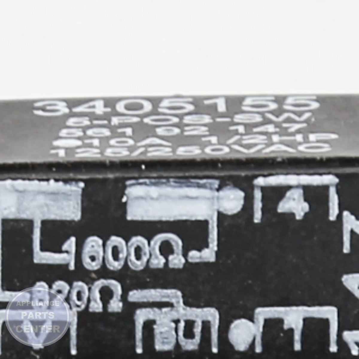WPL SWITCH W11106324 - Installation in model 3405155 showing key mounting points