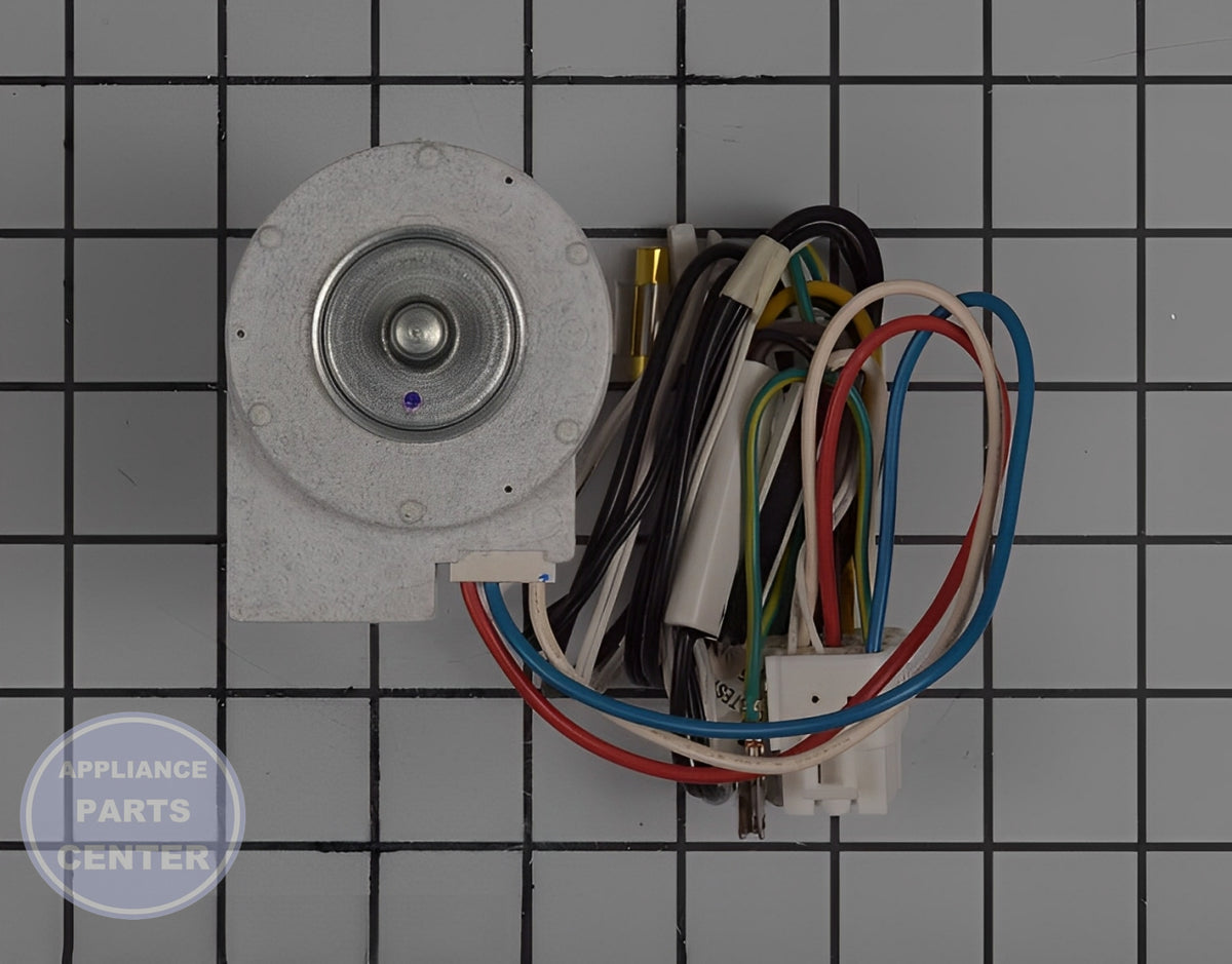 WHIRLPOOL REFRIGERATOR EVAPORATOR MOTOR W11109595 - Detailed view of durable motor specifications