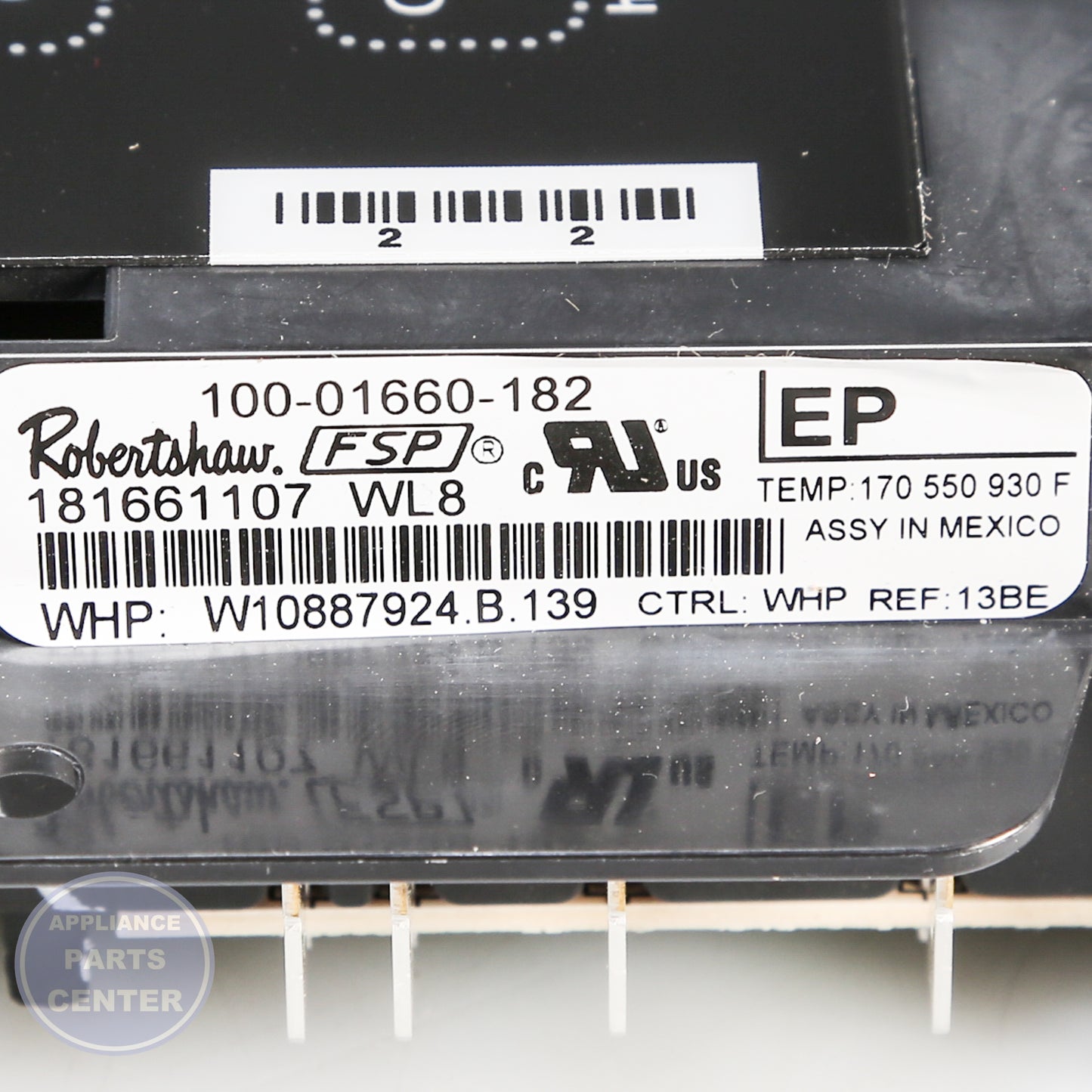 Whirlpool CNTRL-ELEC W11122531 - Installation in WPL model showing key mounting points