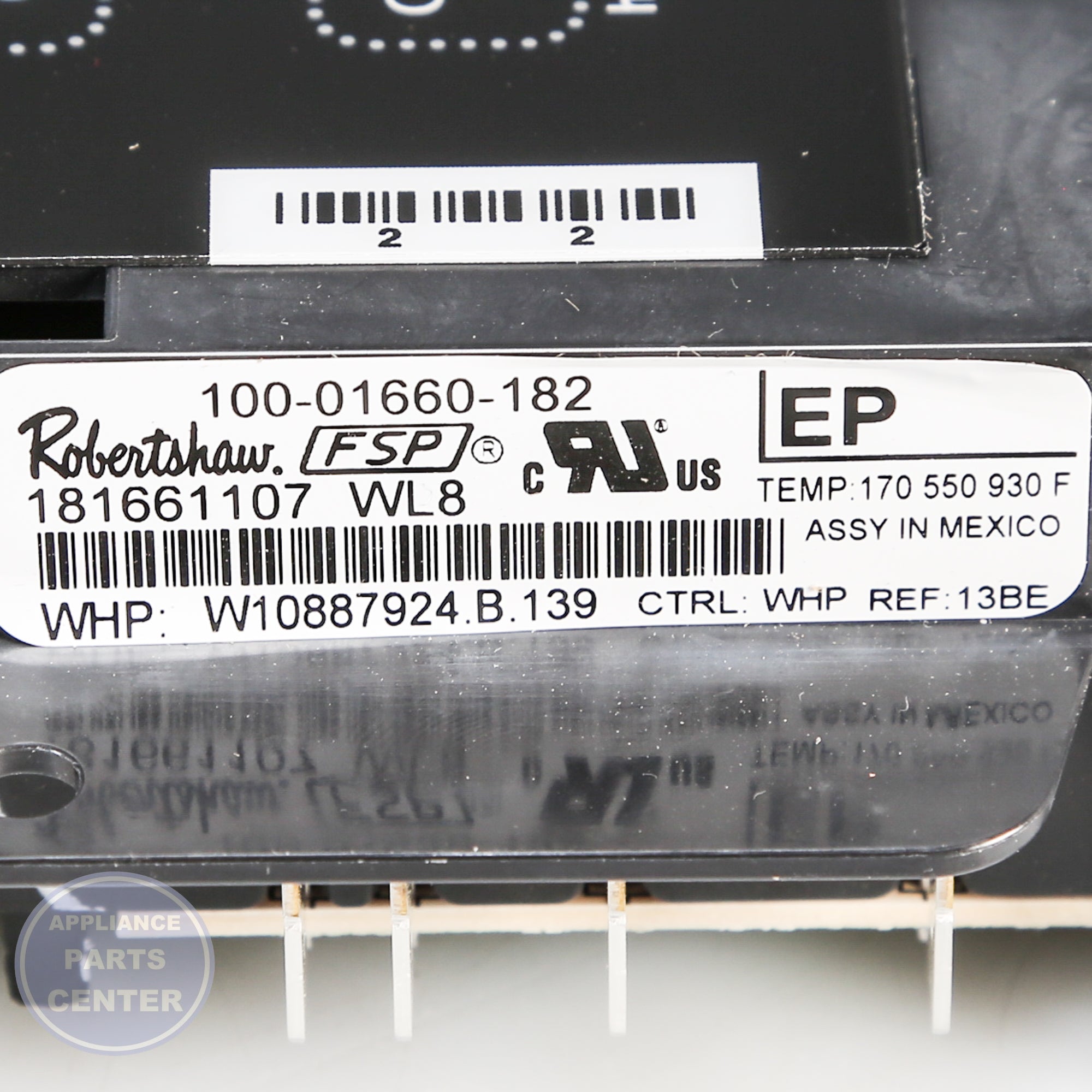 Whirlpool CNTRL-ELEC W11122531 - Installation in WPL model showing key mounting points