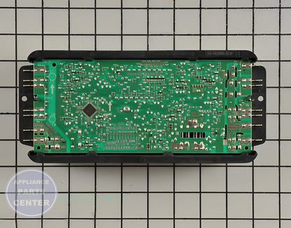 Oven Control Board W11122546 - Side view with Circuit Board & Timer specifications