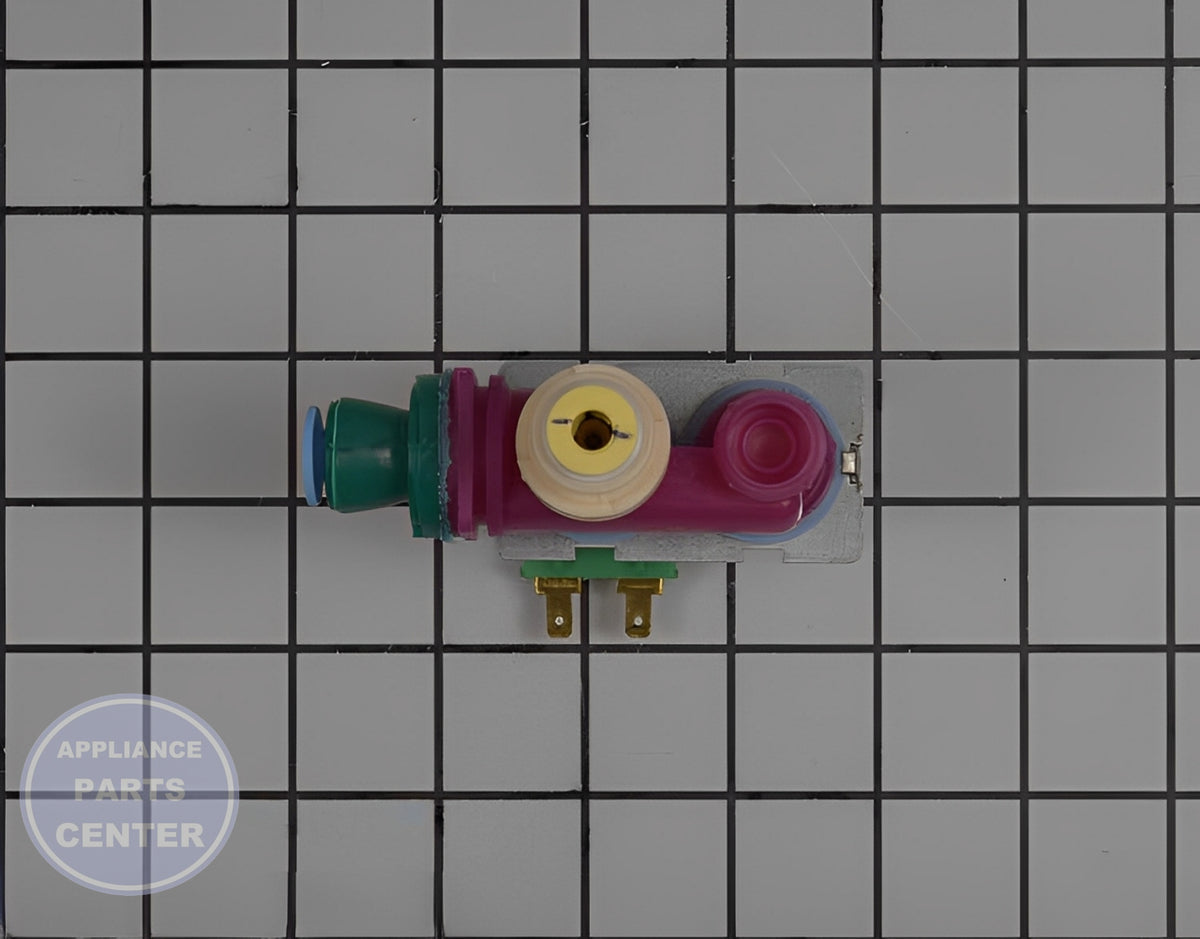 WHIRLPOOL REFRIGERATOR VALVE W11129435 - Side view with 60 PSI support