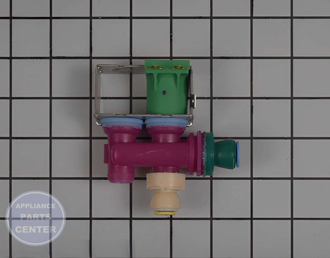 WHIRLPOOL REFRIGERATOR VALVE W11129435 - Main view showing precise water flow for WPL models