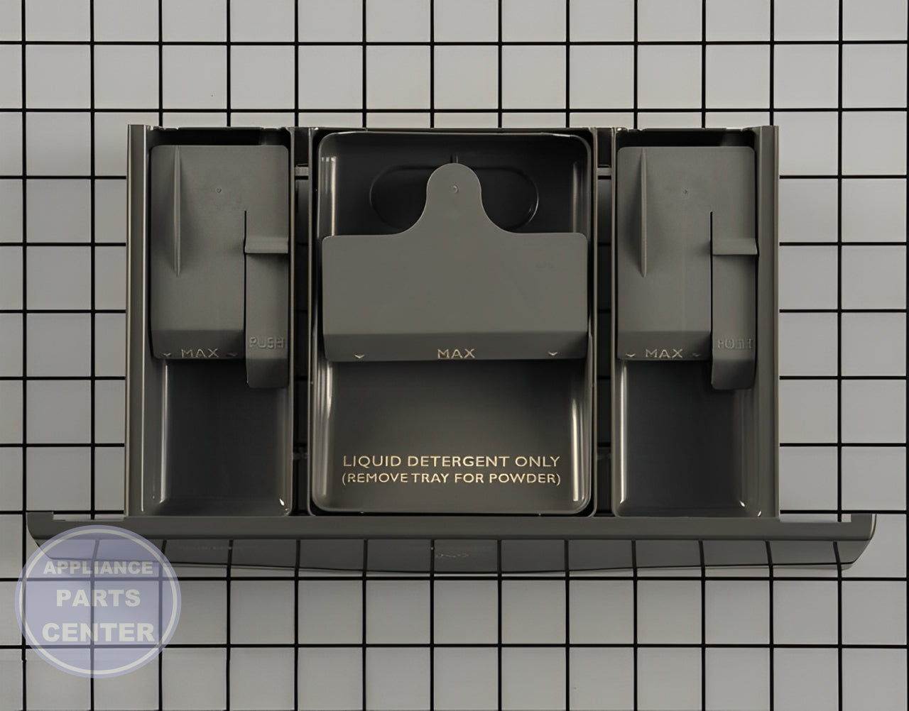 WHIRLPOOL DRAWER ASSEMBLY W11129928 - Main view showing dispenser functionality for WPL Washing Machines