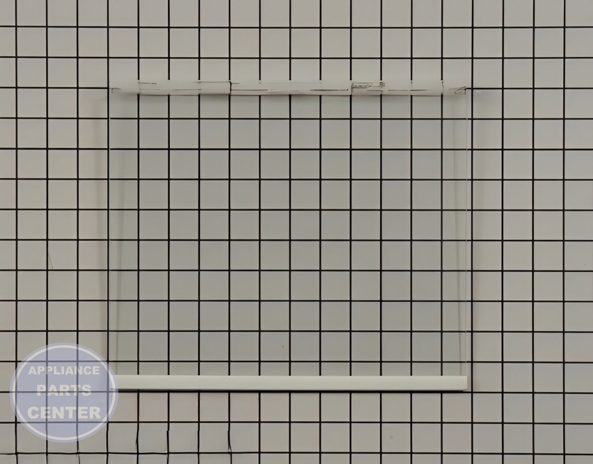 WHIRLPOOL REFRIGERATOR GLASS SHELF W11130203 - Detailed view of durable tempered glass construction