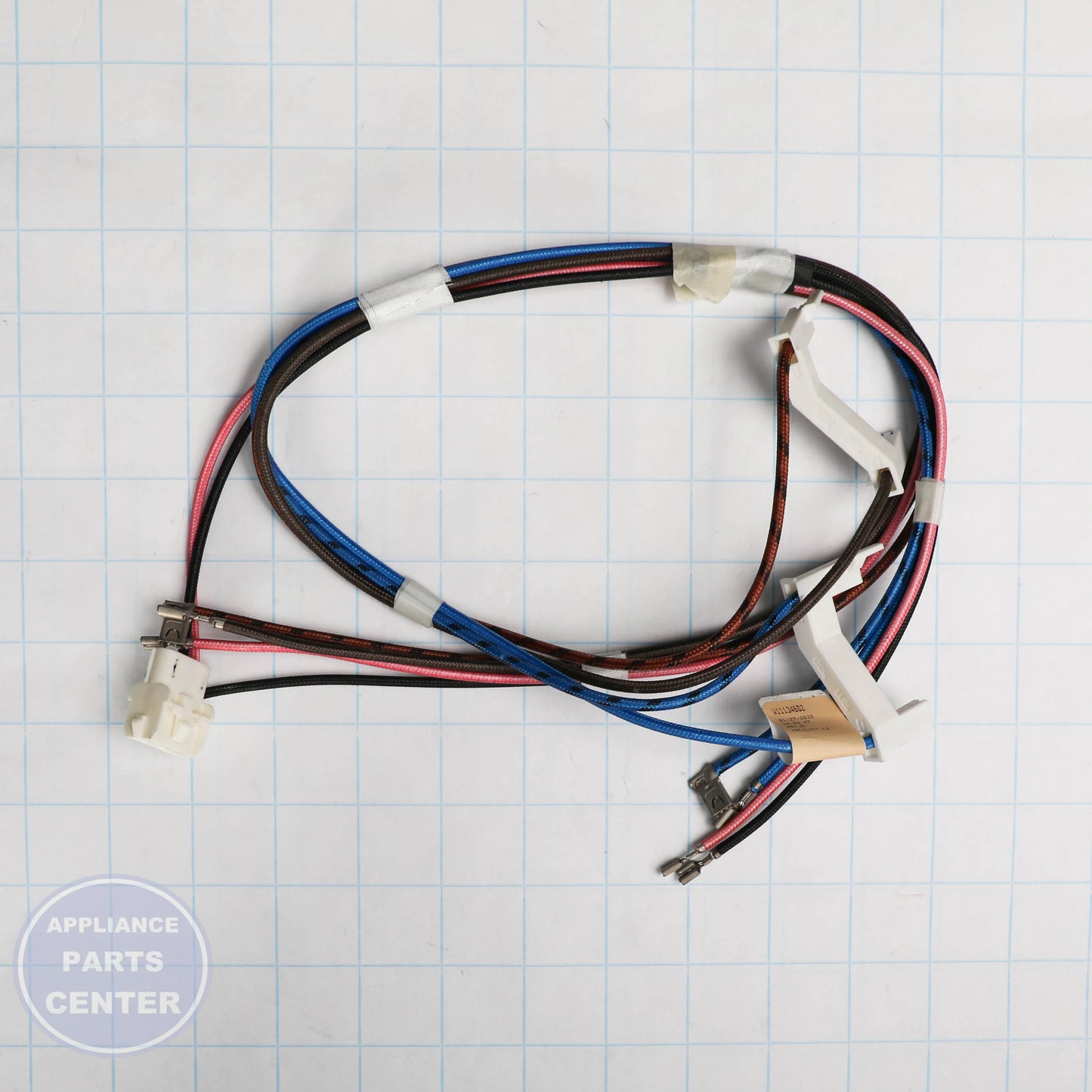 HARNS-WIRE W11134602 - Side view with precise electrical specifications